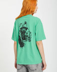 VOLCOM | DOWNTOWN TEE| חולצה אוברסייז ירוק נשים VOLCOM