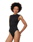 Hadas Avidan Swimwear | santander | בגד ים לנשים - שחור רוכסן קצר הדס אבידני