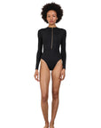 Hadas Avidan Swimwear| bali | בגד ים לנשים - רוכסן שחור ארוך הדס אבידני