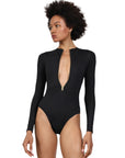 Hadas Avidan Swimwear| bali | בגד ים לנשים - רוכסן שחור ארוך הדס אבידני