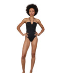 Hadas Avidan Swimwear | panama | בגד ים לנשים - קולר קשירה שחור הדס אבידני