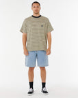 RIP CURL | SEARCH STRIPE T | חולצה קצרה פסים וויבז מ.ס בע"מ