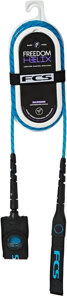 FCS | Freedom Helix All Around Leash | ליש לגלשן טורקיז KS surf ltd