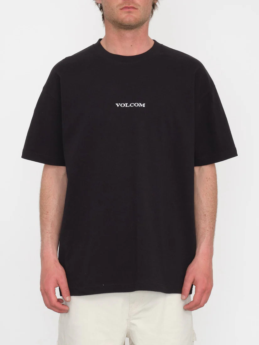 VOLCOM | VOLCOM STONE LSE SST | חולצה טי שירט שחור VOLCOM