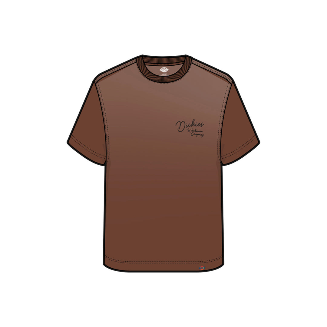 DICKIES |DICKIES ROPE CHEST LOGO SS TEE | חולצה קצרה גברים חום וי .אפ ישראל (אפראל) בע"מ