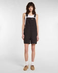 DICKIES | LIGHTWEIGHT CANVAS SHORT BIB W | אוברול קצר נשים שחור וי .אפ ישראל (אפראל) בע"מ