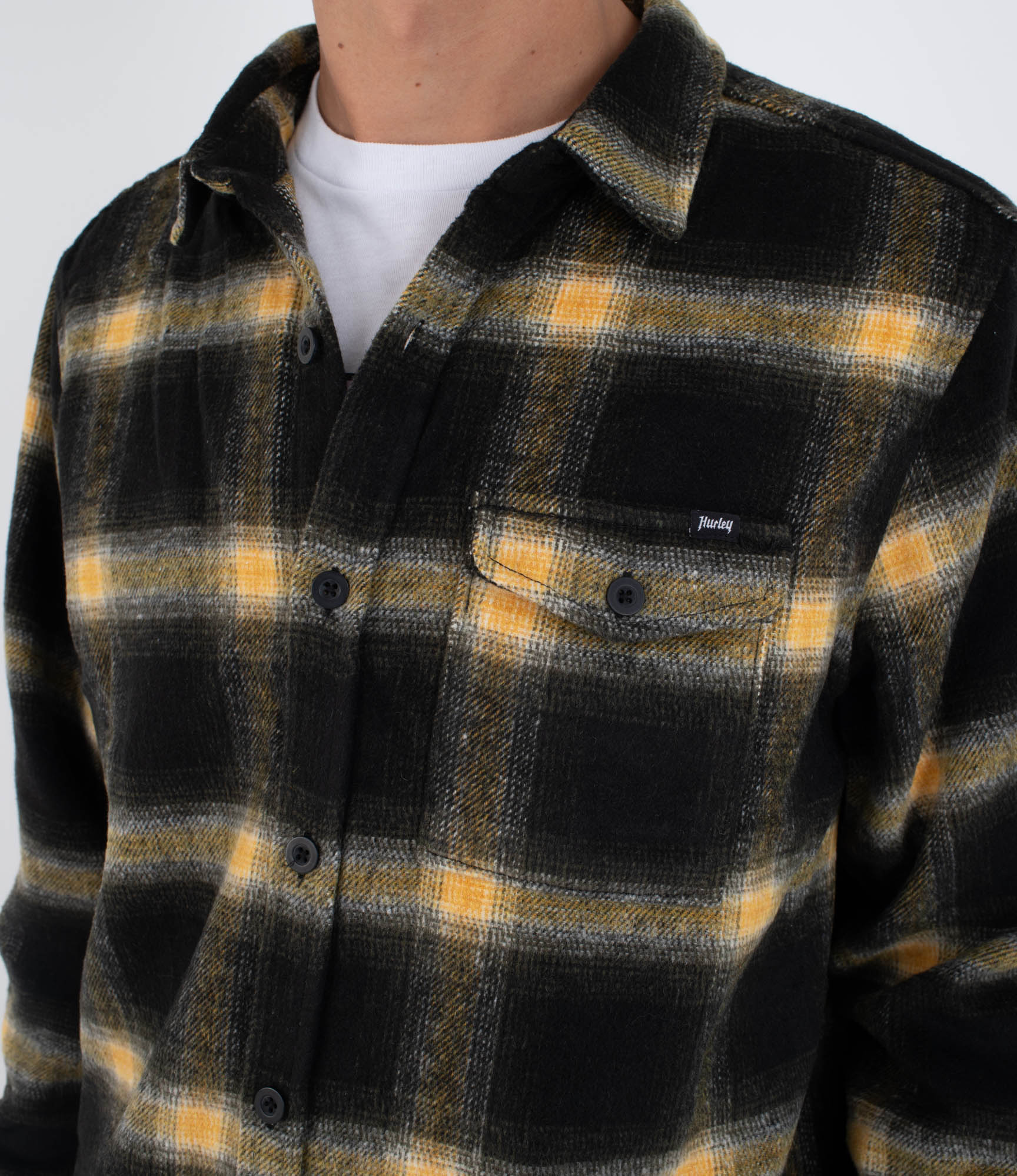 HURLEY | PORTLAND HEAVYWEIGHT FLANNEL | מכופתרת פלנל ארוכה גברים הארלי 911
