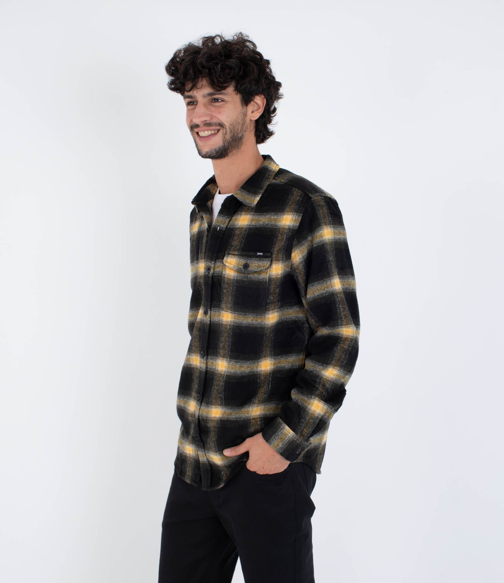 HURLEY | PORTLAND HEAVYWEIGHT FLANNEL | מכופתרת פלנל ארוכה גברים הארלי 911