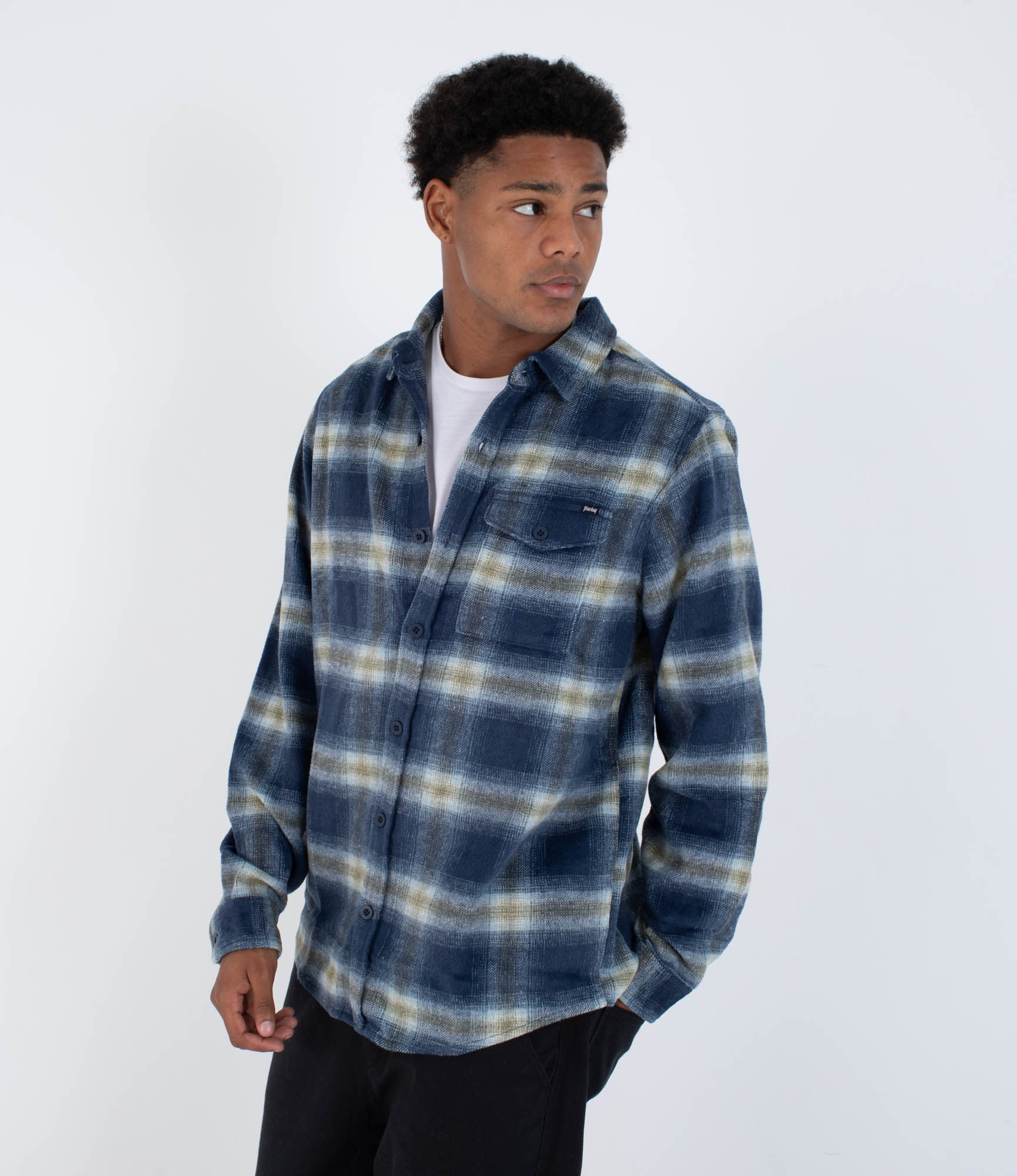 HURLEY | PORTLAND HEAVYWEIGHT FLANNEL | מכופתרת פלנל ארוכה גברים הארלי 911