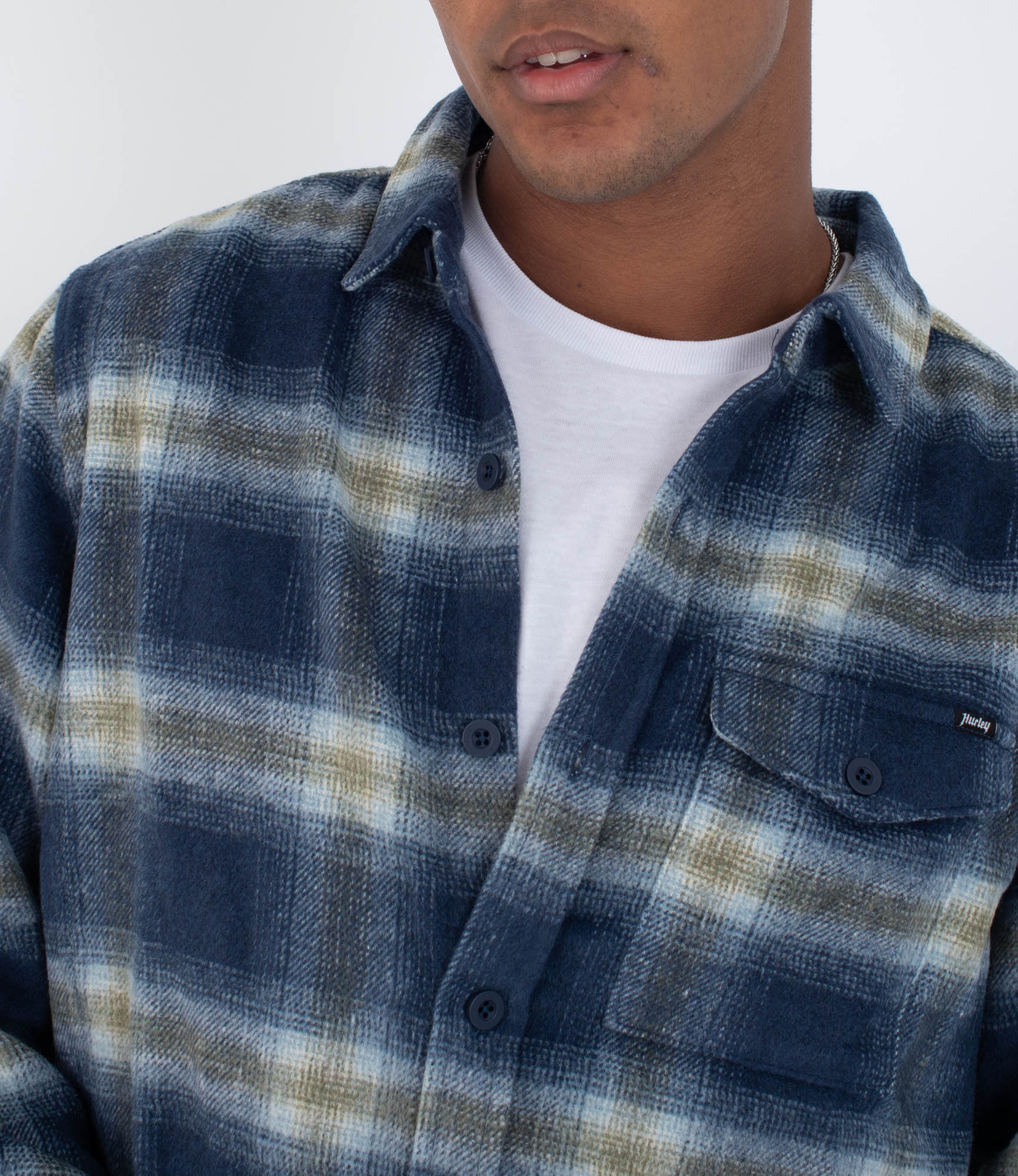 HURLEY | PORTLAND HEAVYWEIGHT FLANNEL | מכופתרת פלנל ארוכה גברים הארלי 911