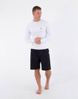 HURLEY | RASH SLIM FIT ICON CIRCLE LS | חולצת לייקרה לבנה 911