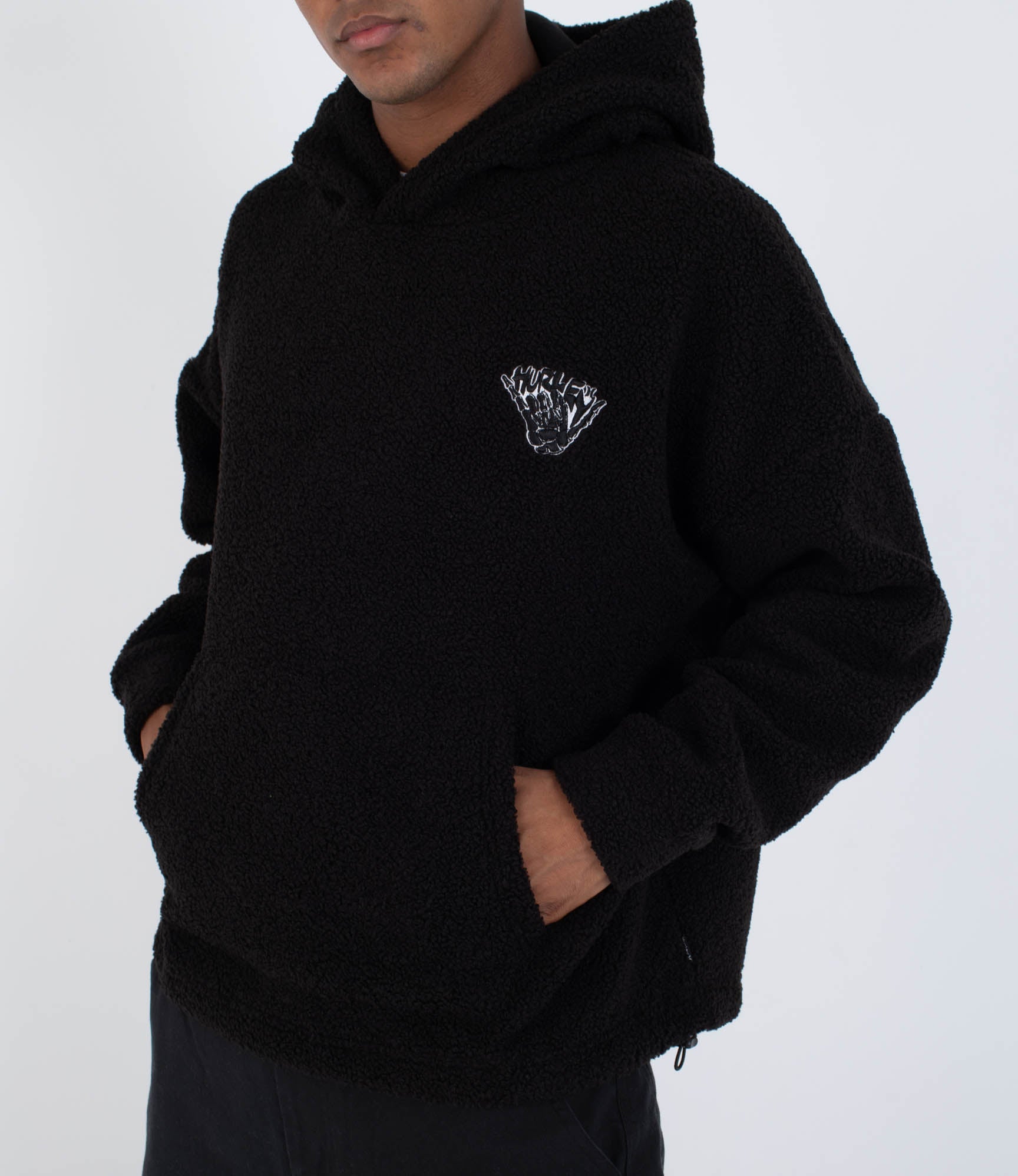 HURLEY | UNION SHERPA HOOD | ג'קט הארלי שחור 911