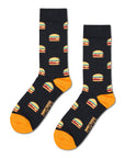 HAPPY SOCKS | LITE HAMBURGER SOCK | האפי סוקס זוג גרביים המבורגר 911