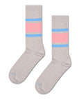 HAPPY SOCKS | SIMPLE STRIPE SNEAKER SOCK |האפי סוקס זוג גרביים פס פשוט 911