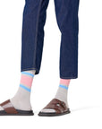 HAPPY SOCKS | SIMPLE STRIPE SNEAKER SOCK |האפי סוקס זוג גרביים פס פשוט 911