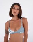 HURLEY | SCOOP CROP TOP PRINT | בגד ים נשים חלק עליון 911