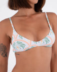 HURLEY | SCOOP CROP TOP PRINT | בגד ים נשים חלק עליון 911