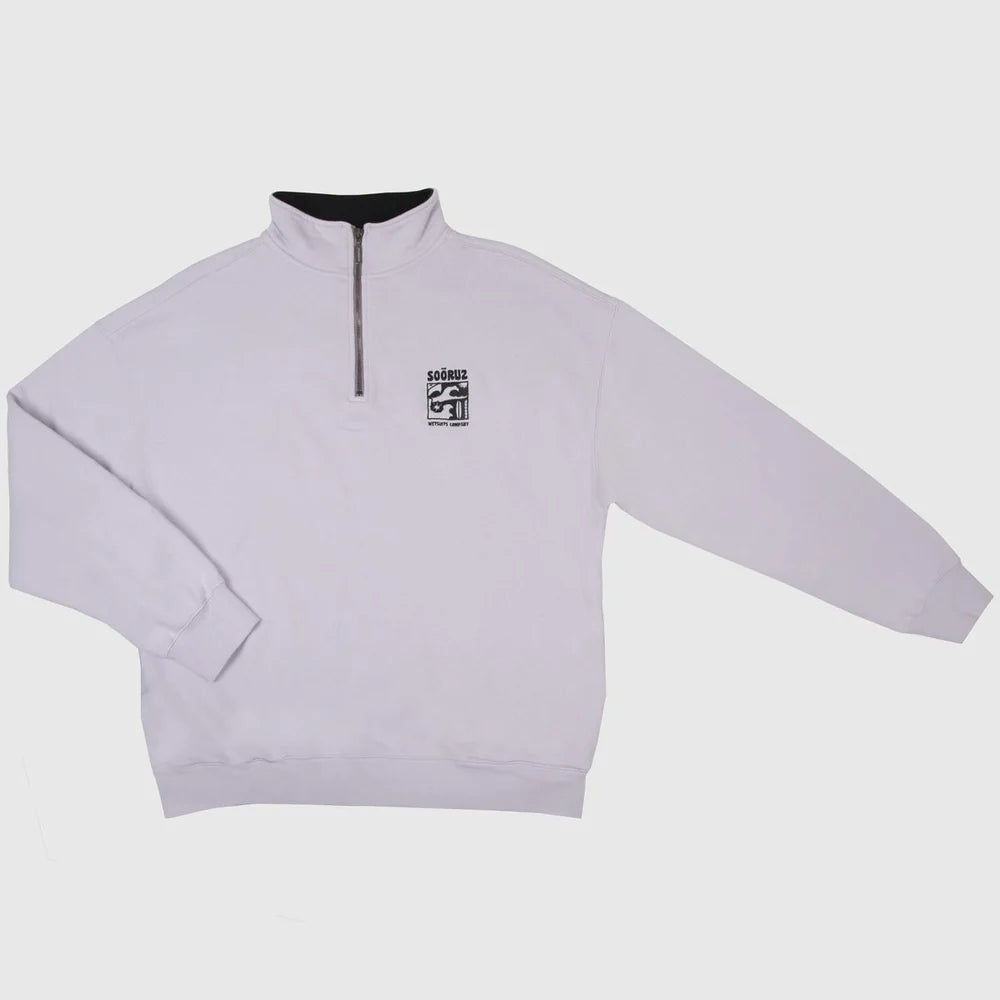 SOORUZ | SWEAT HALF ZIP BIO | סווטשירט לילך סורוז דוגית