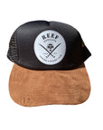 כובע רשת ריף שחור חום זמש Reef Shop