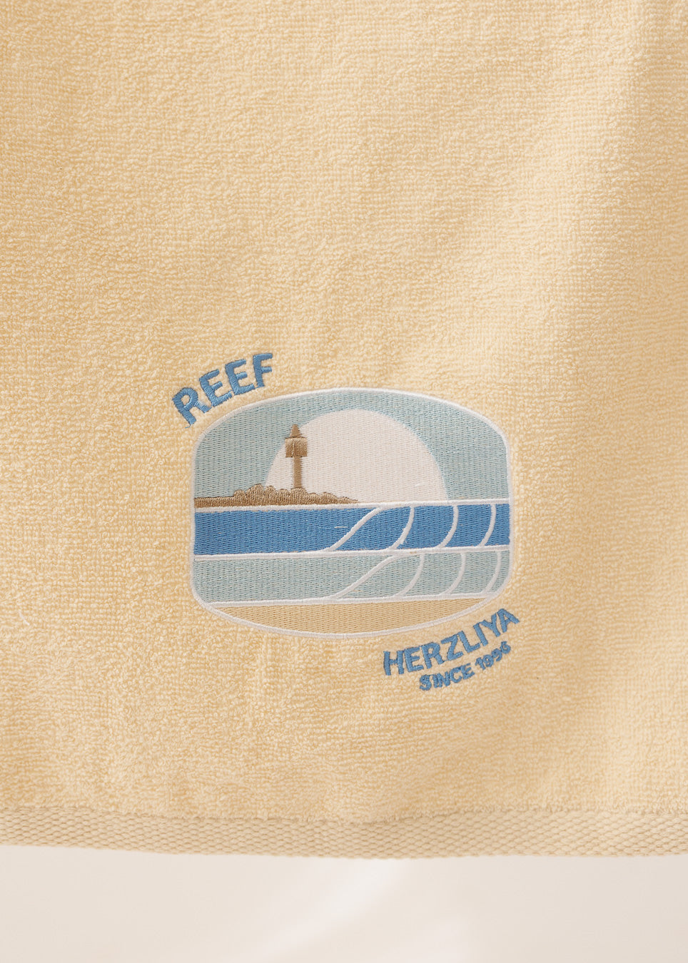 מגבת ריף רקמה בז Reef Shop