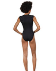 Hadas Avidan Swimwear | santander | בגד ים לנשים - שחור רוכסן קצר הדס אבידני
