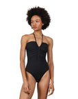 Hadas Avidan Swimwear | panama | בגד ים לנשים - קולר קשירה שחור הדס אבידני