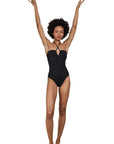 Hadas Avidan Swimwear | panama | בגד ים לנשים - קולר קשירה שחור הדס אבידני