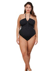 Hadas Avidan Swimwear | panama | בגד ים לנשים - קולר קשירה שחור הדס אבידני