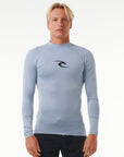 RIP CURL | WAVES UPF PERF L/S | חולצת לייקרה גברים כחול אפור וויבז מ.ס בע"מ