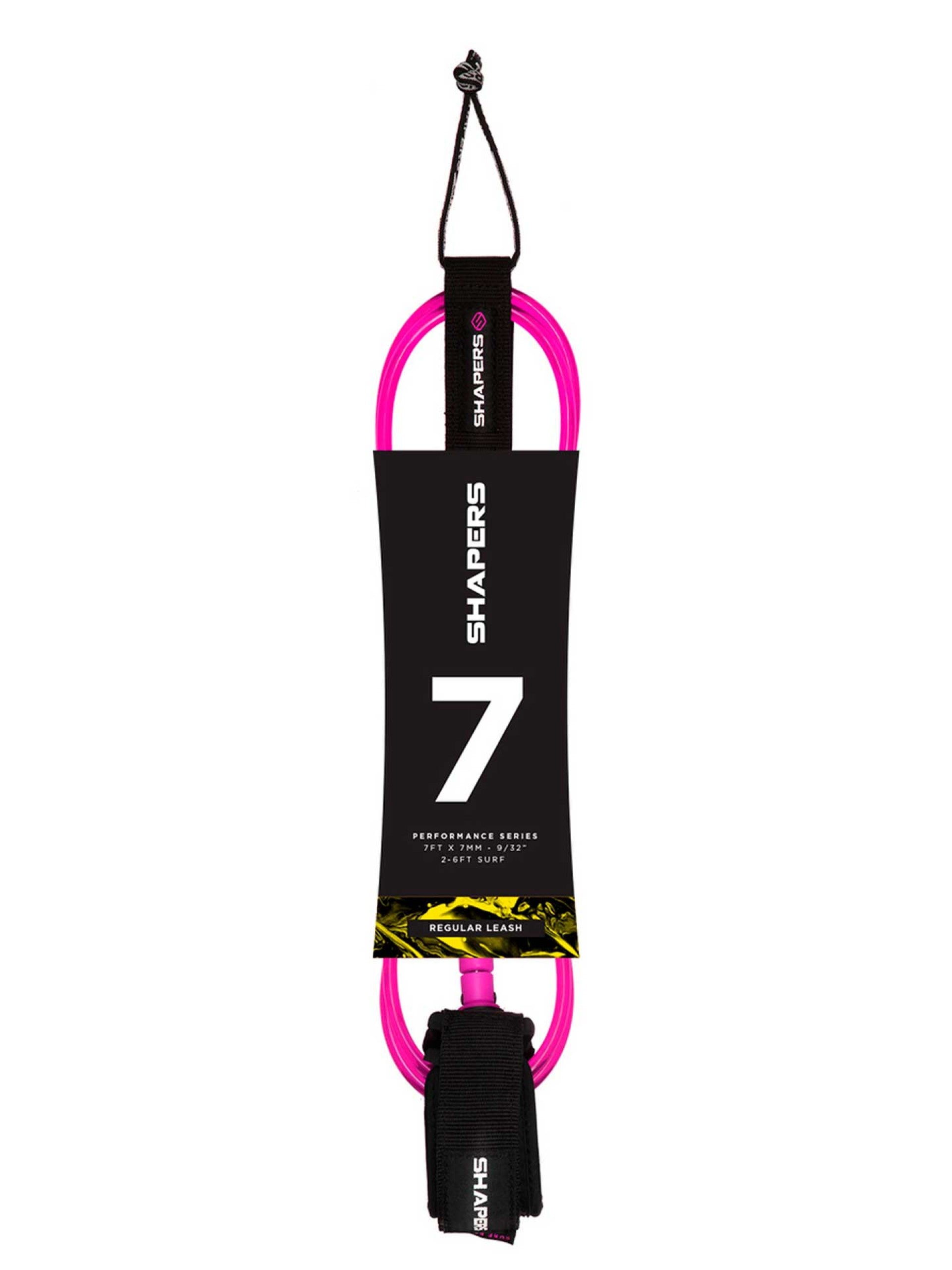 Shapers Performance series leash | ליש לגלשן שייפרס מידה 7 Regular ורוד אינטרסרף