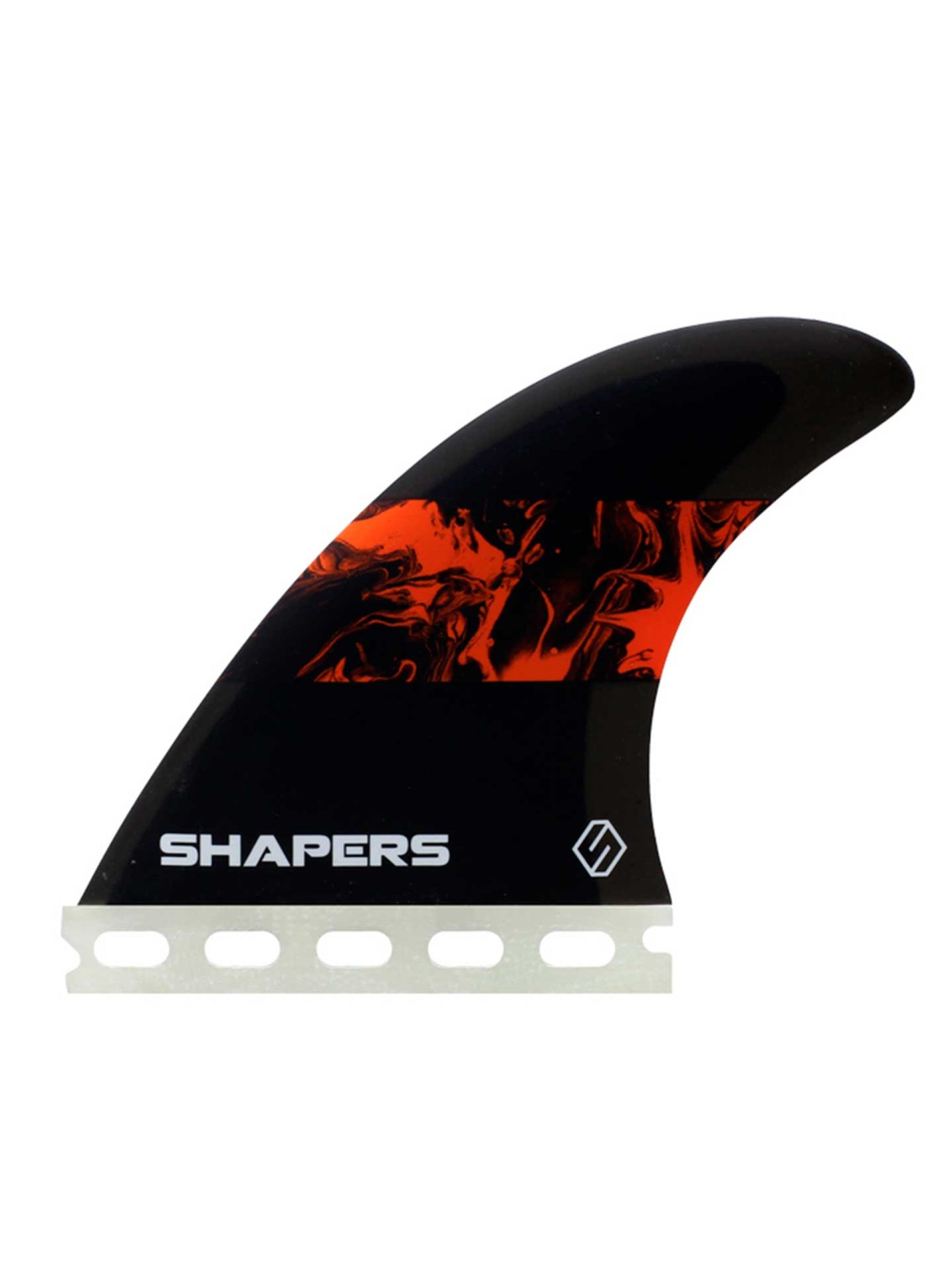 SHAPERS | TWIN FIN 5.59 XS | סט חרבות שחור פס כתום אינטרסרף
