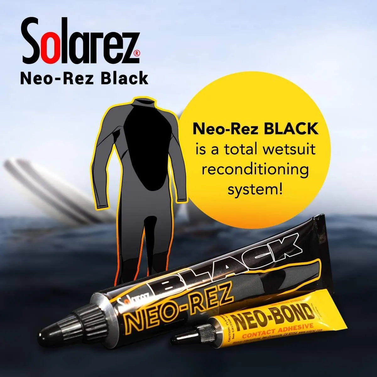 SOLAREZ | NEO-REZ BLACK NEOPRENE REPAIR | תיקון חליפות SURFIN