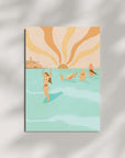MEDITO | פרינט A4 Girls Surfin Jaffa MEDITO