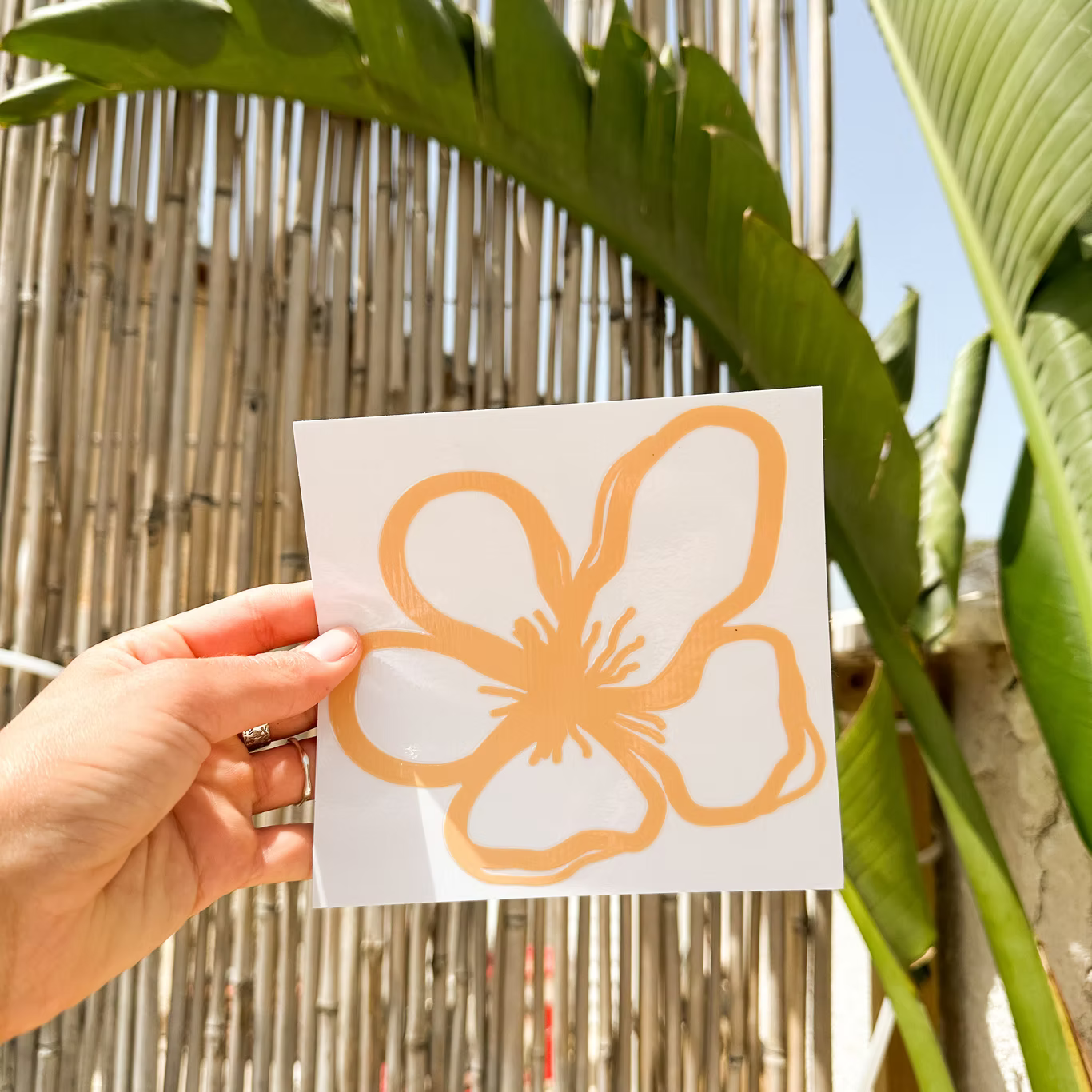 MEDITO | Sea-Proof Vinyl Sticker | מדבקה לגלשן Salt &amp; Petals MEDITO