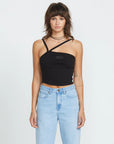 VOLCOM | STONEZONE CAMI | גופיה שחורה נשים VOLCOM