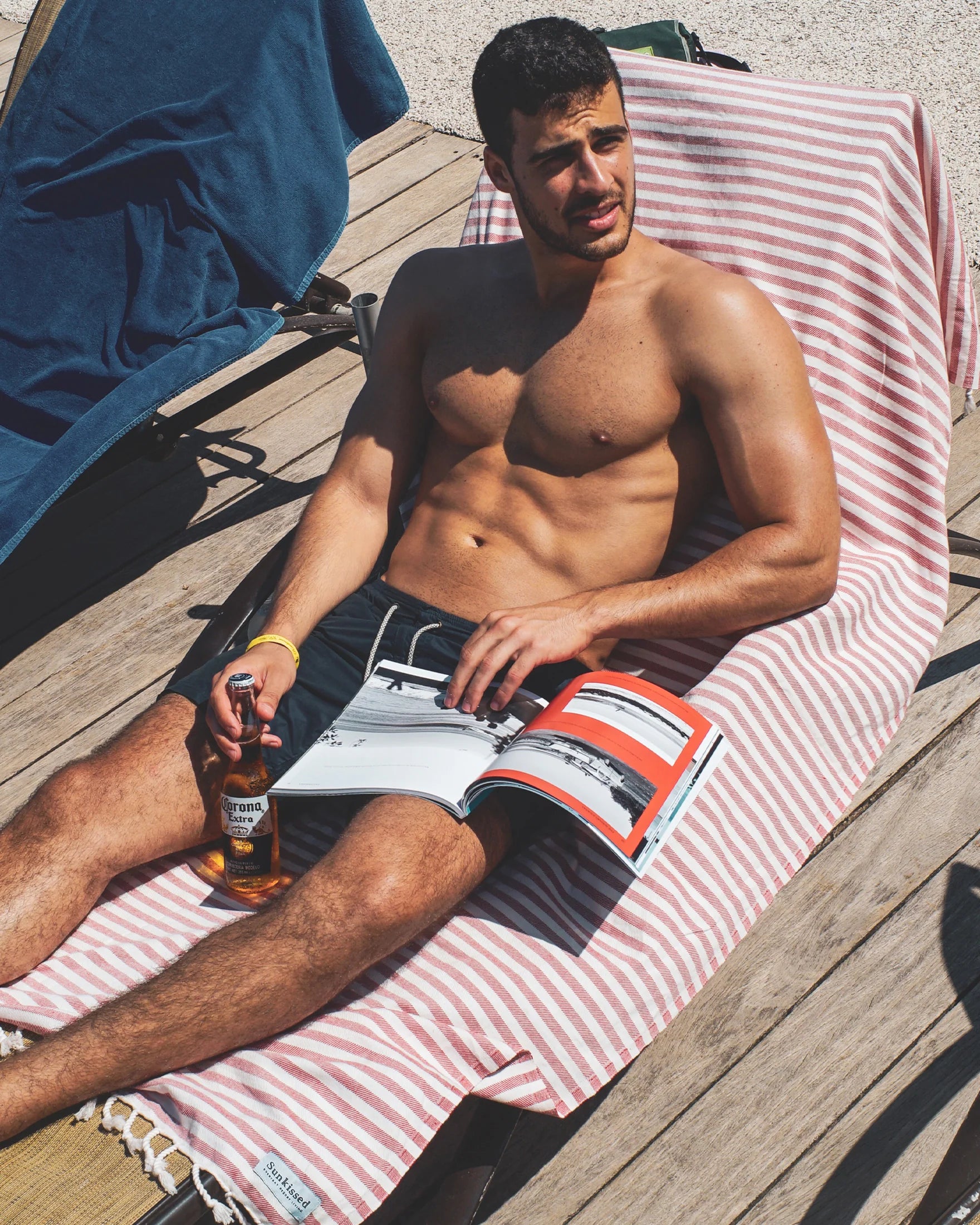 SUNKISSED | BERMUDA SAND FREE BEACH TOWEL | לונג מגבת לים 911