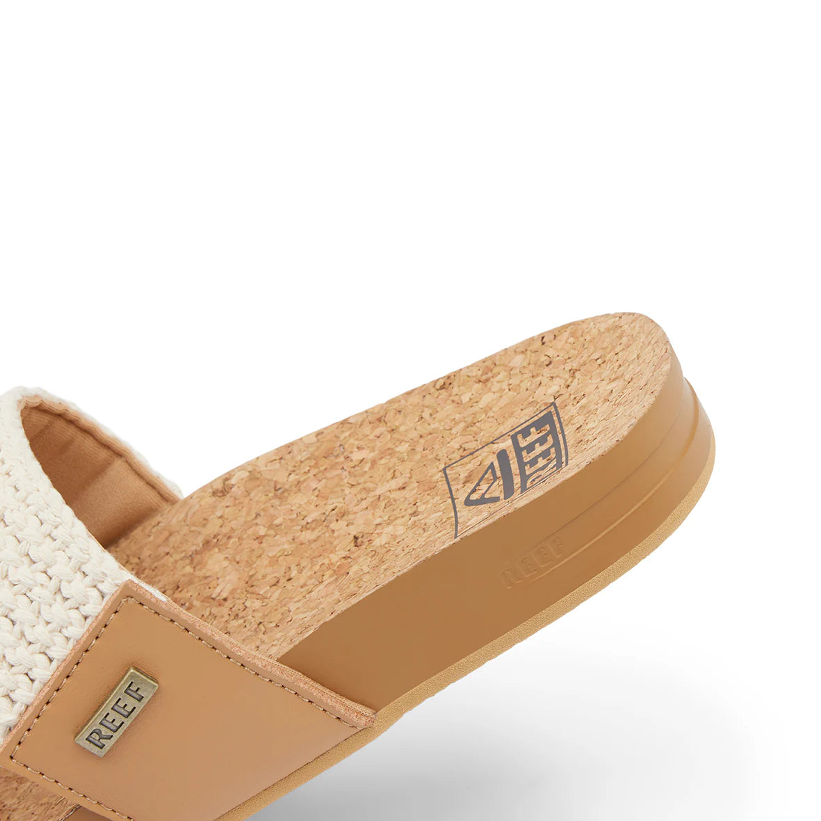 REEF | CJ7138 Cushion Vista Natural Crochet Textile | כפכף נשים קרושה שמנת