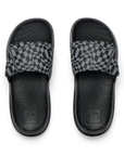 REEF | CJ9122 Kids Salty Slide Black Swell Checker | כפכפי ילדים REEF