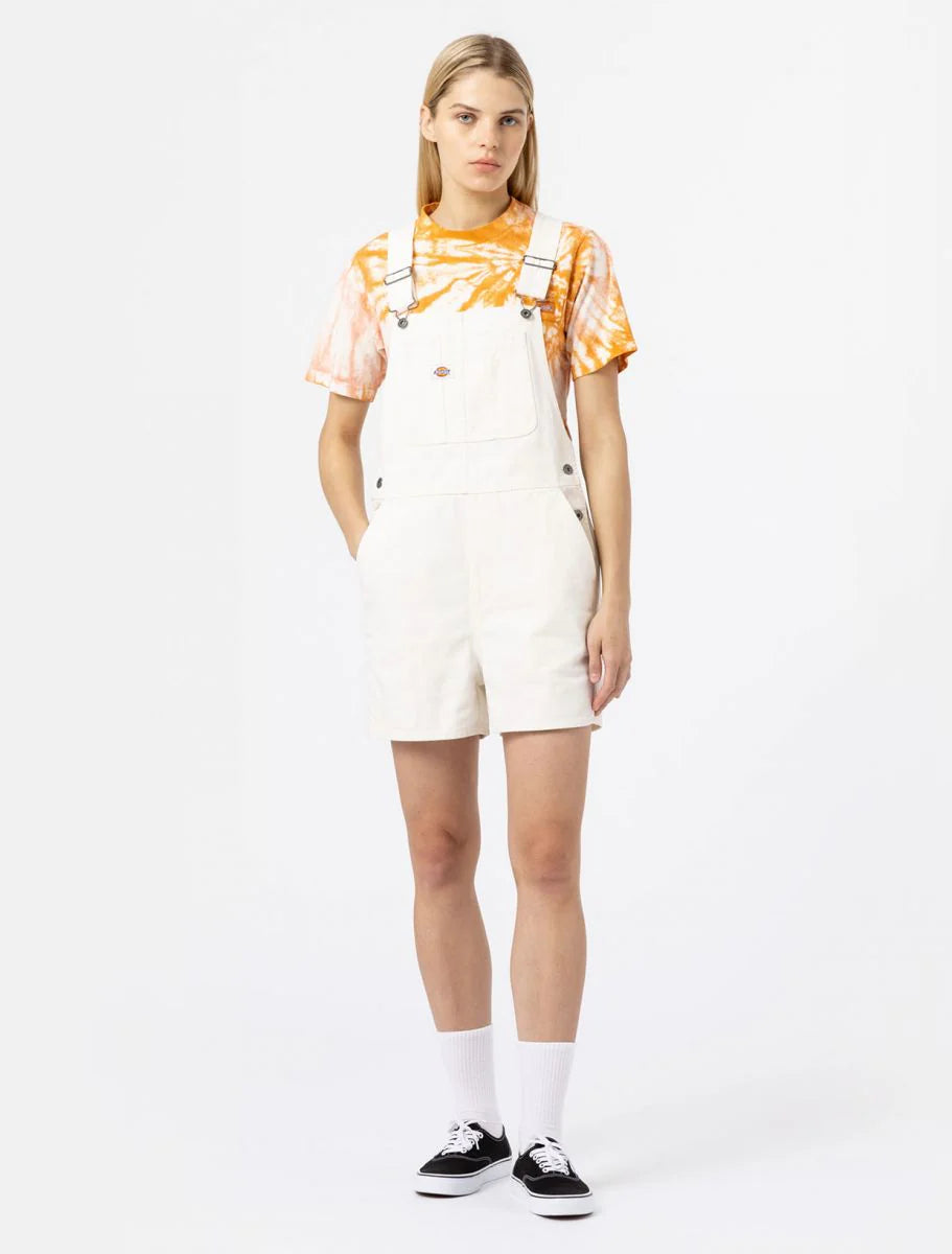 DICKIES | LIGHTWEIGHT CANVAS SHORT BIB W | אוברול קצר נשים אבן וי .אפ ישראל (אפראל) בע"מ