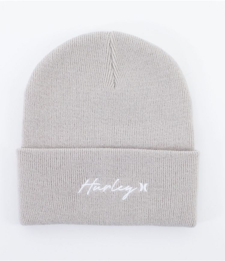 HURLEY | W SCRIPT CUFF 2.0 BEANIE | כובע צמר הארלי אפור בהיר 911