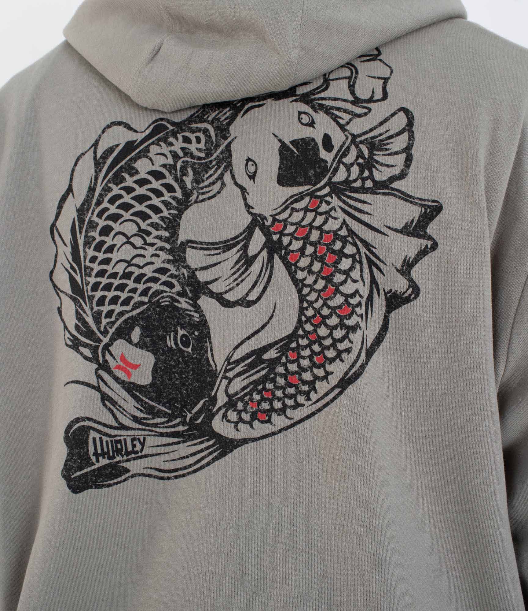 HURLEY | TATTOO ZIP FLEECE | סווטשירט פליז גברים הארלי אפור 911