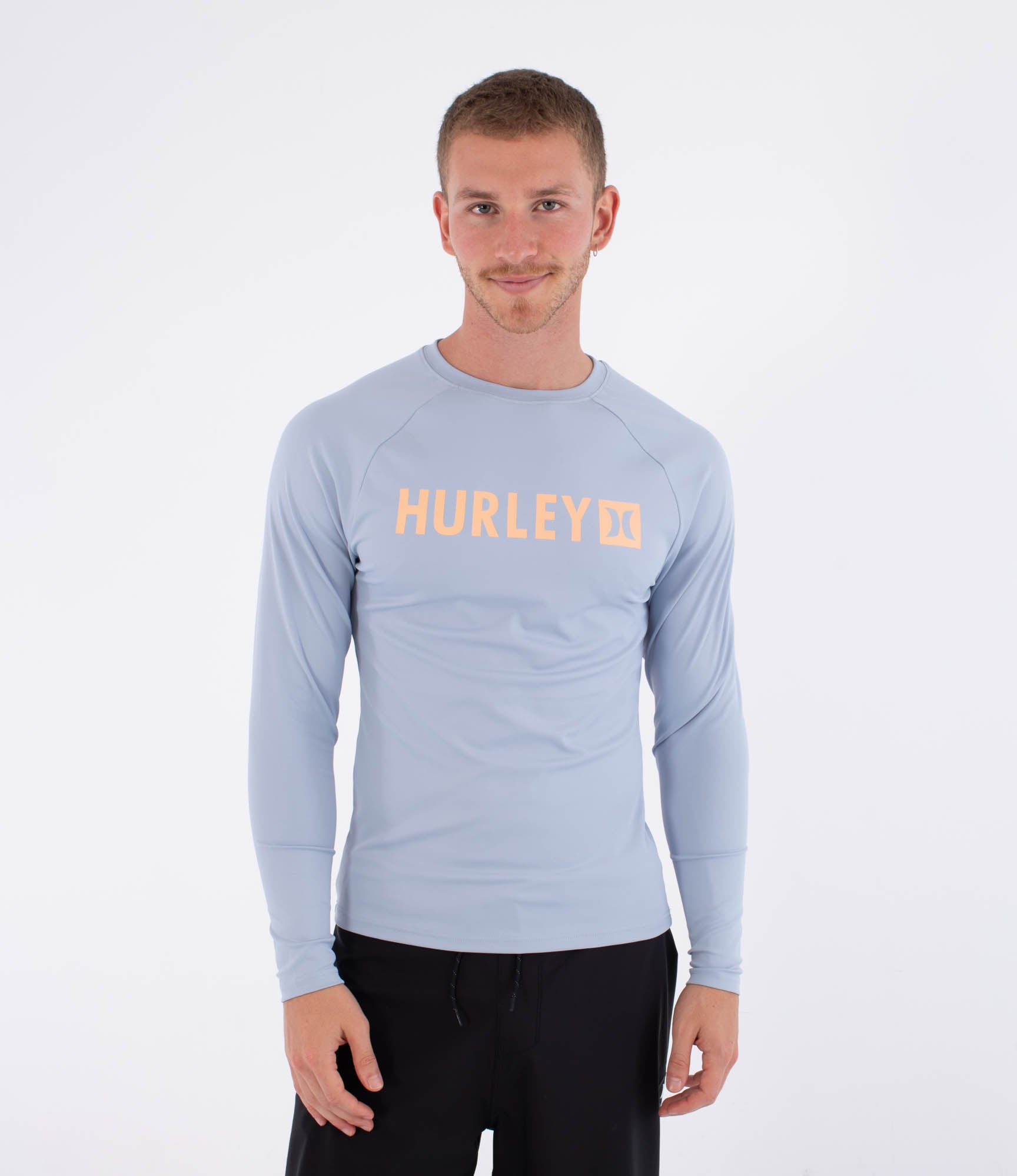 HURLEY | RASH SLIM FIT BOX LS | חולצת לייקרה תכלת 911