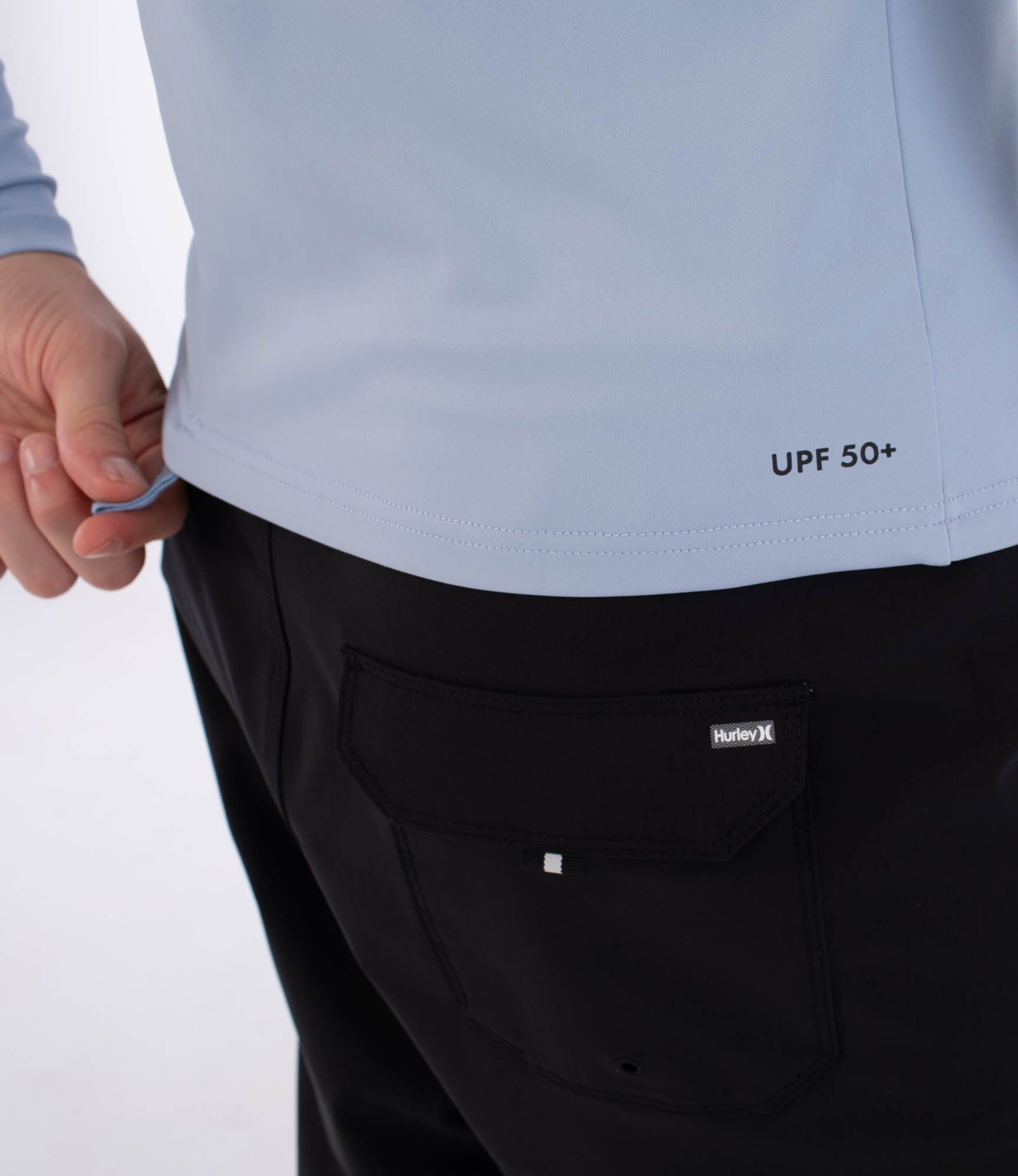 HURLEY | RASH SLIM FIT BOX LS | חולצת לייקרה תכלת 911