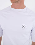 HURLEY | RASH SLIM FIT ICON CIRCLE SS | חולצת לייקרה לבנה 911