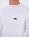 HURLEY | RASH SLIM FIT ICON CIRCLE LS | חולצת לייקרה לבנה 911