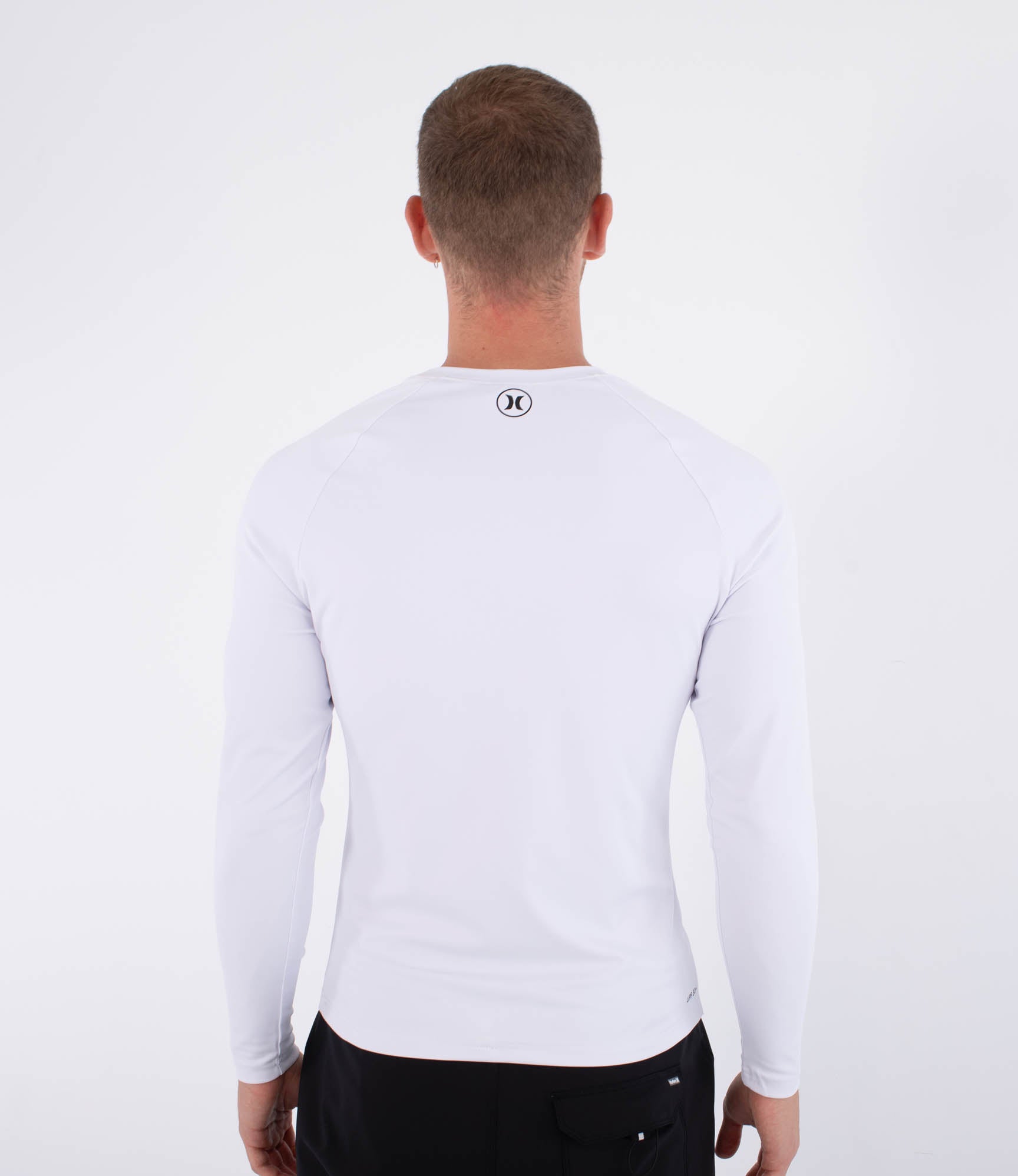 HURLEY | RASH SLIM FIT ICON CIRCLE LS | חולצת לייקרה לבנה 911
