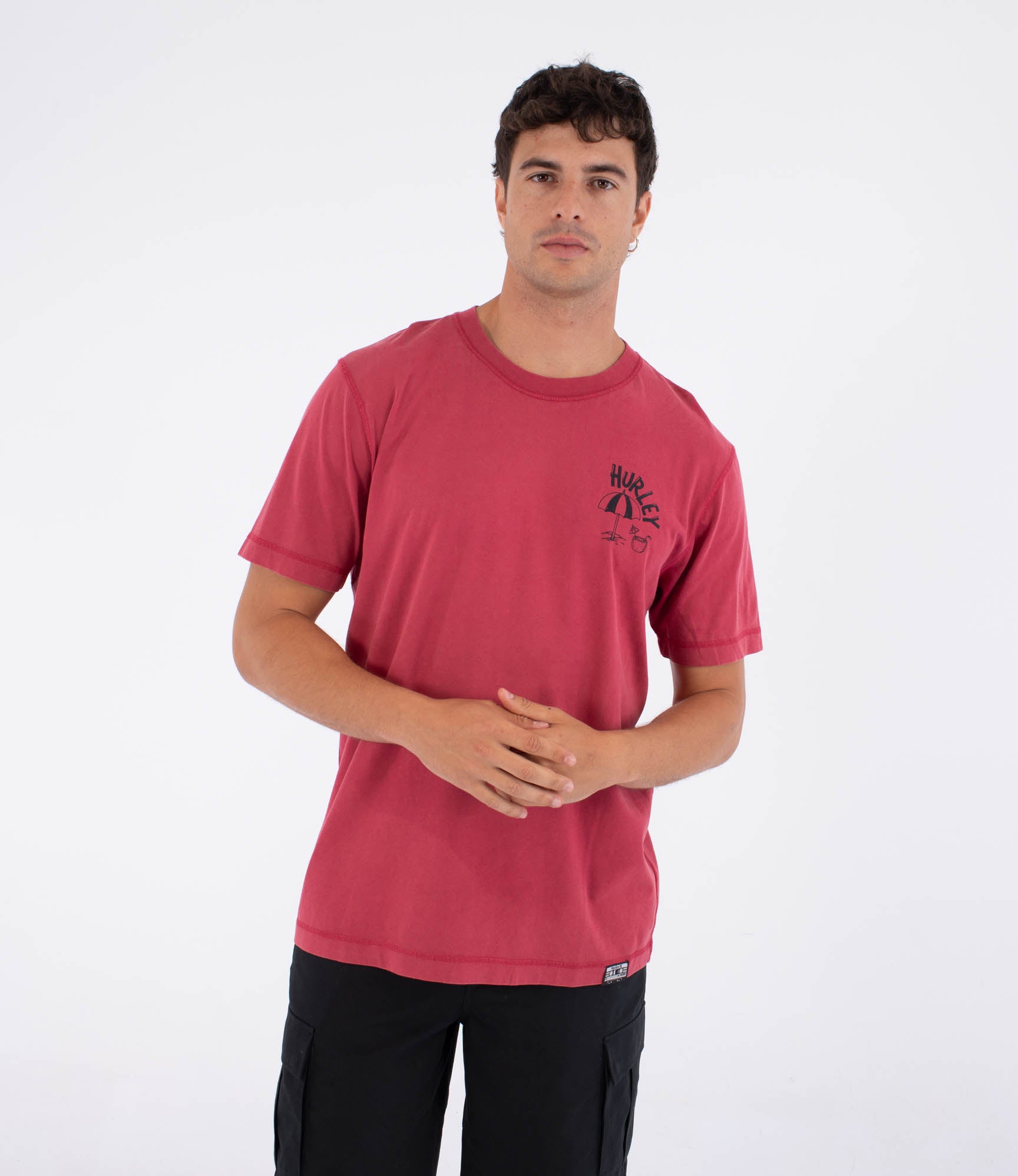 HURLEY | M SIDER BP SS TEE | חולצה קצרה בורדו 911