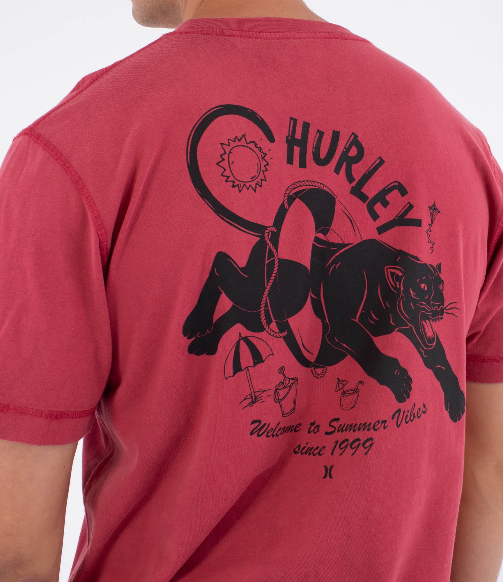 HURLEY | M SIDER BP SS TEE | חולצה קצרה בורדו 911