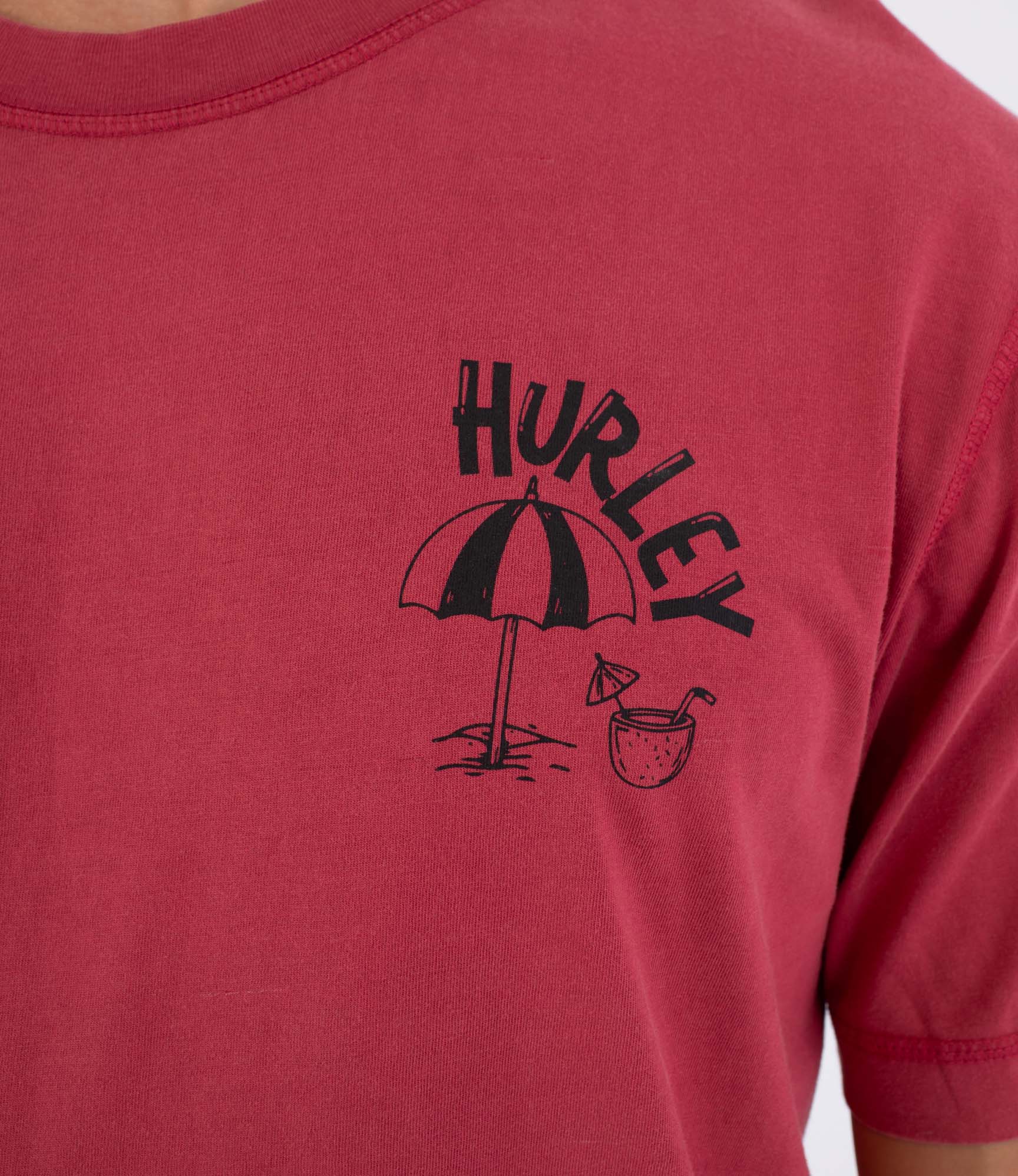 HURLEY | M SIDER BP SS TEE | חולצה קצרה בורדו 911
