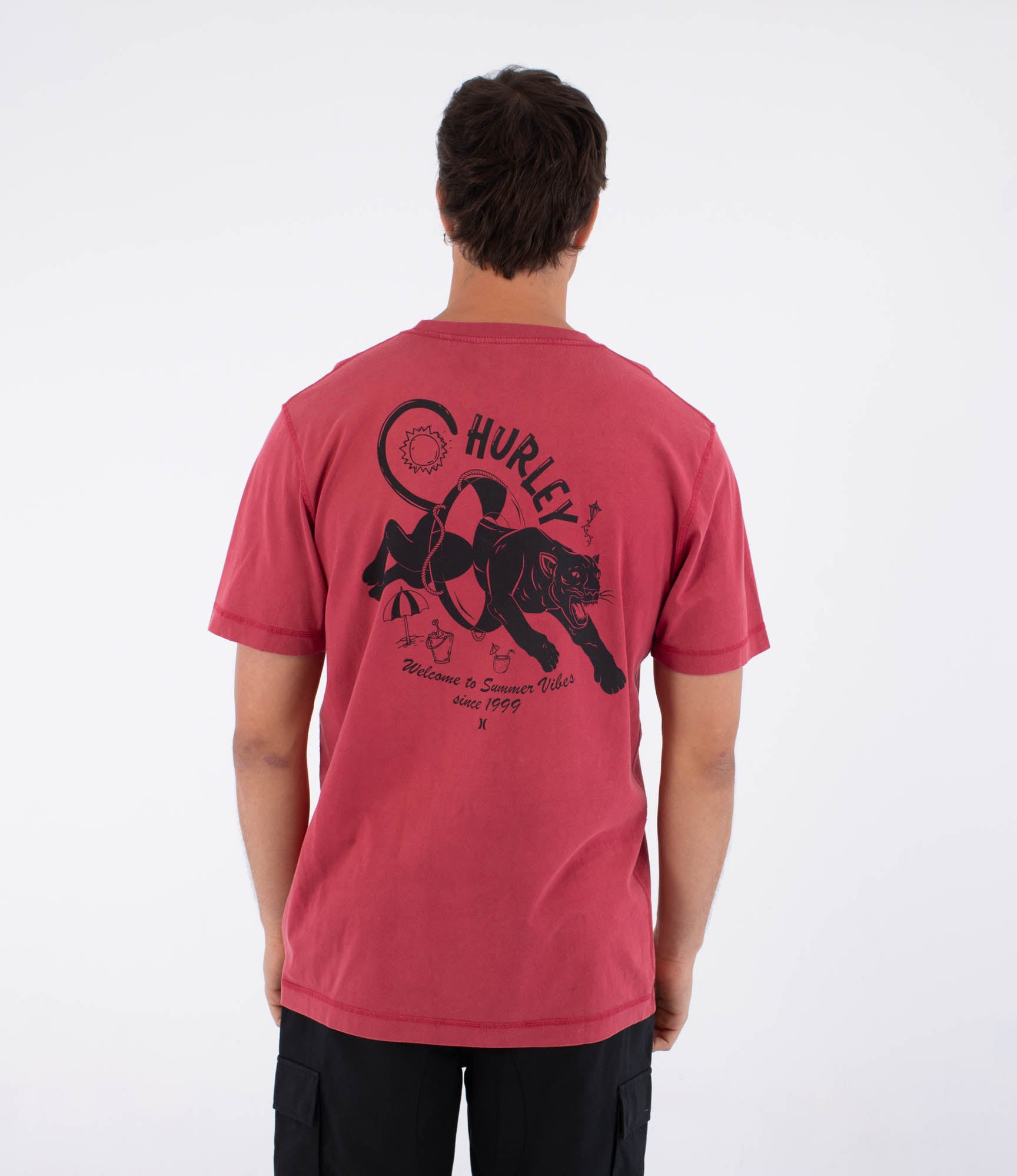 HURLEY | M SIDER BP SS TEE | חולצה קצרה בורדו 911